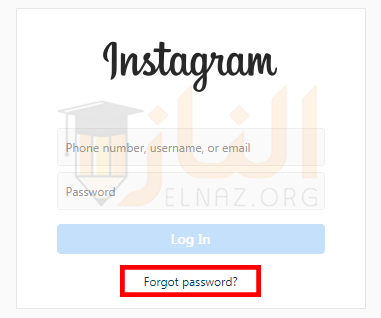 تغییر رمز عبور اینستاگرام از طریق سایت